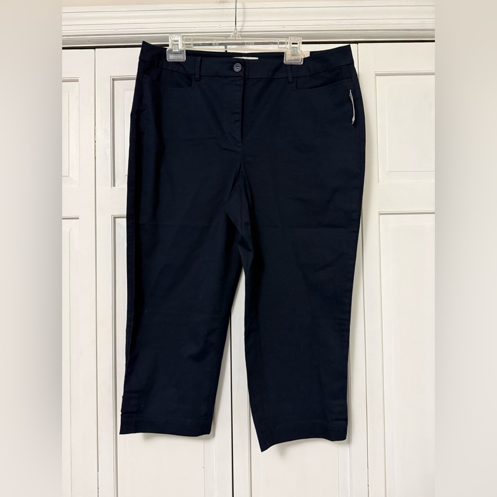NWT Talbots Simply Flattering Cropped Skimmer Pants Size 14 Indigo Blue